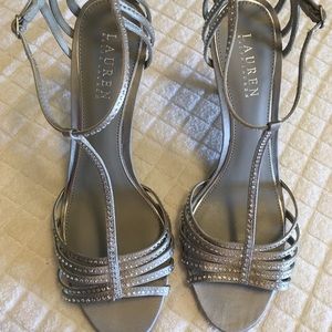 Lauren Ralph Lauren silver dress shoes size 10